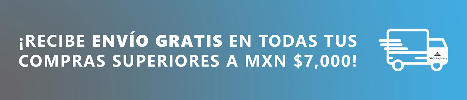 Recibe ENVÍO GRATIS en todas tus compras superiores a MXN $7000