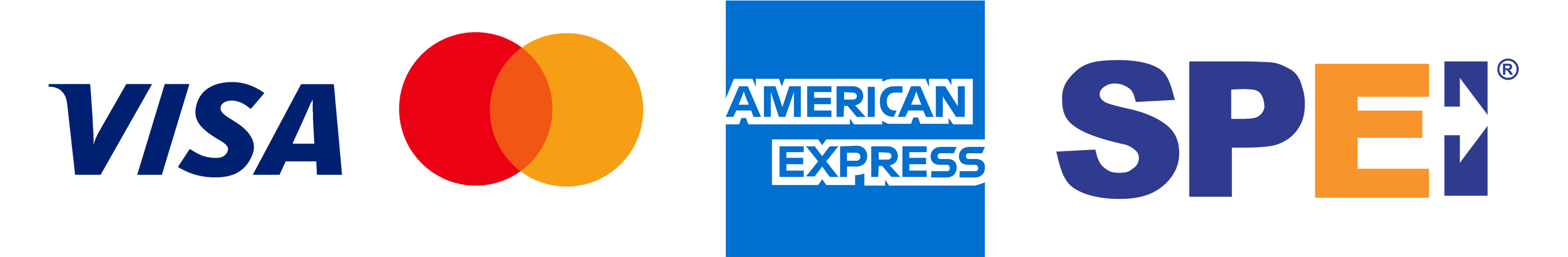 Visa, Mastercard, Amex